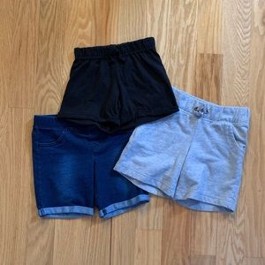 3 pairs of girls 6/6x shorts.